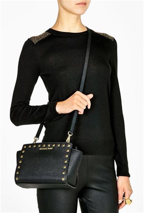 michael kors selma medium messenger review|michael kors selma medium black.